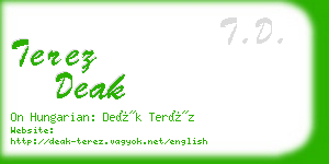 terez deak business card